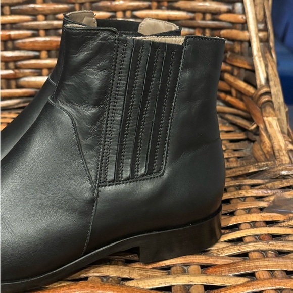 ITALEAU Women's Black Leather Lunella Ankle Booties EU 36.5/6 Made in Itality - Picture 14 of 15